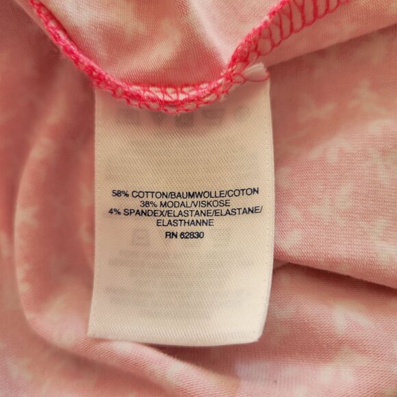 Lands End Pink White Floral Print Sleeveless Wrap Dress S 6 8 Surplice Modest - Picture 3 of 7